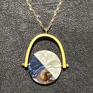 Madewell Color-block Acetate Spinning Disc Pendant Necklace